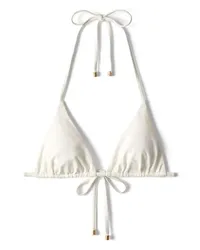 Jimmy Choo Ariah Bikinitop mit Logo-Print Weiß