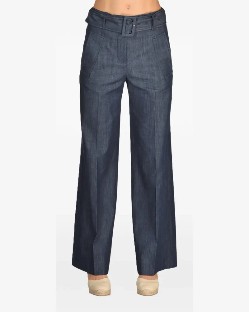 Slowear Weite Jeans mit Gürtel - Blau Blau