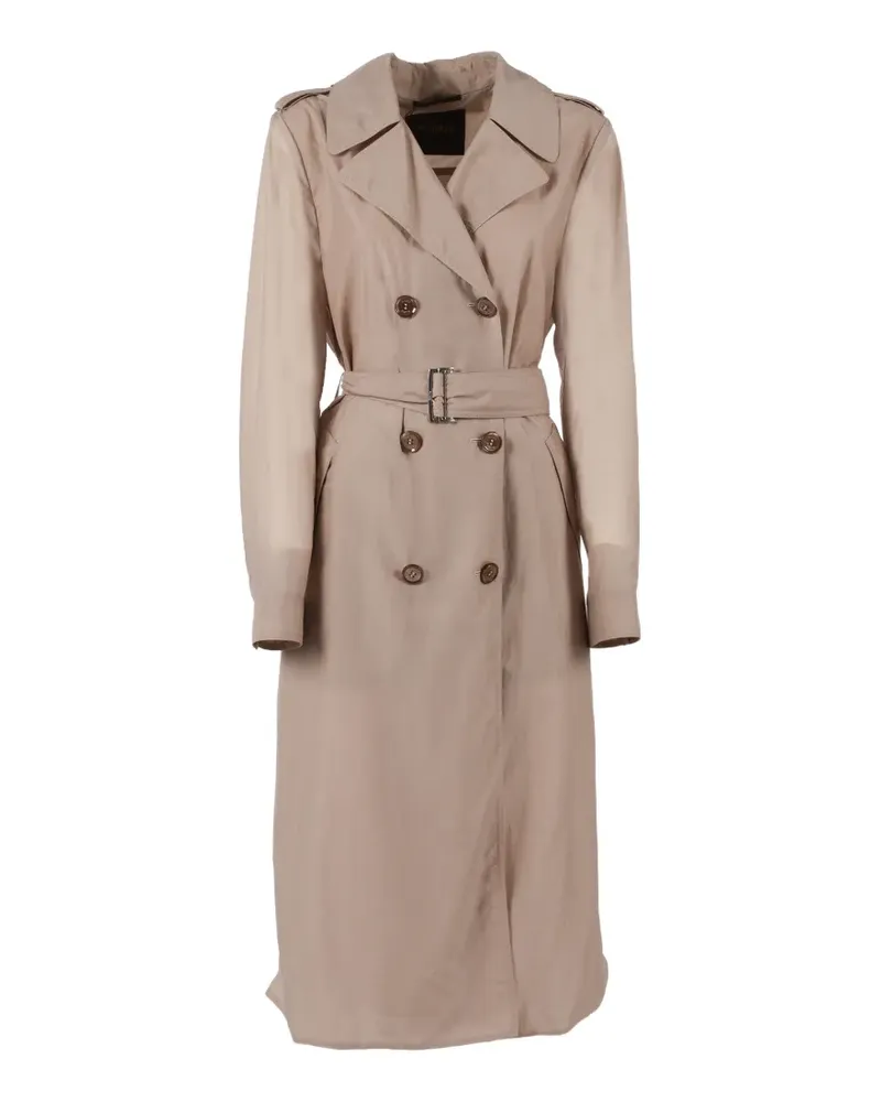 MOORER Cleopatra-DN1 belted coat - Nude Nude