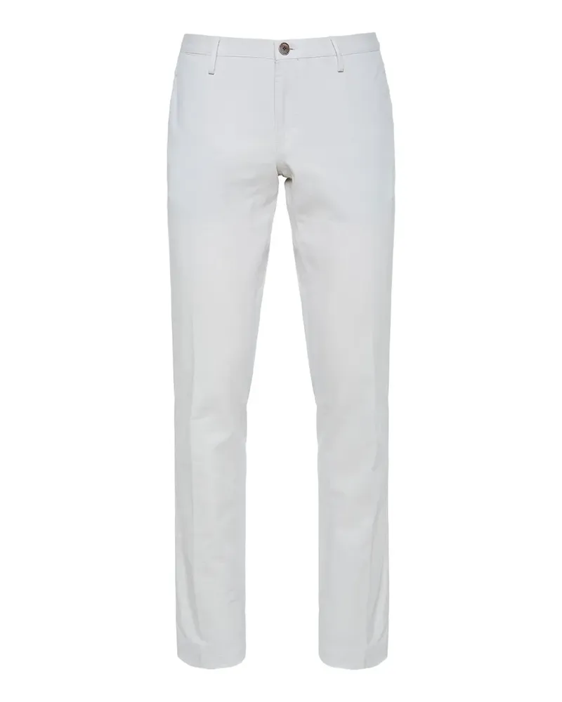 HUGO BOSS logo-plaque slim-fit trousers - Weiß Weiß