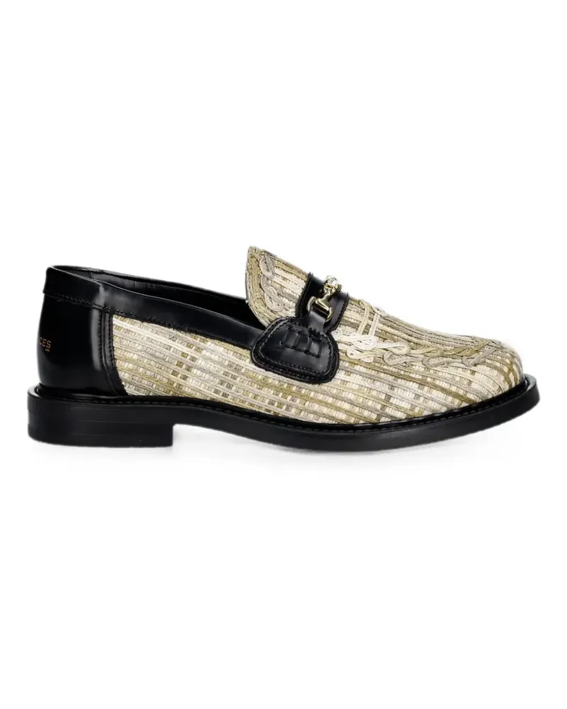 Filling Pieces Panier woven horsebit loafers - Nude Nude