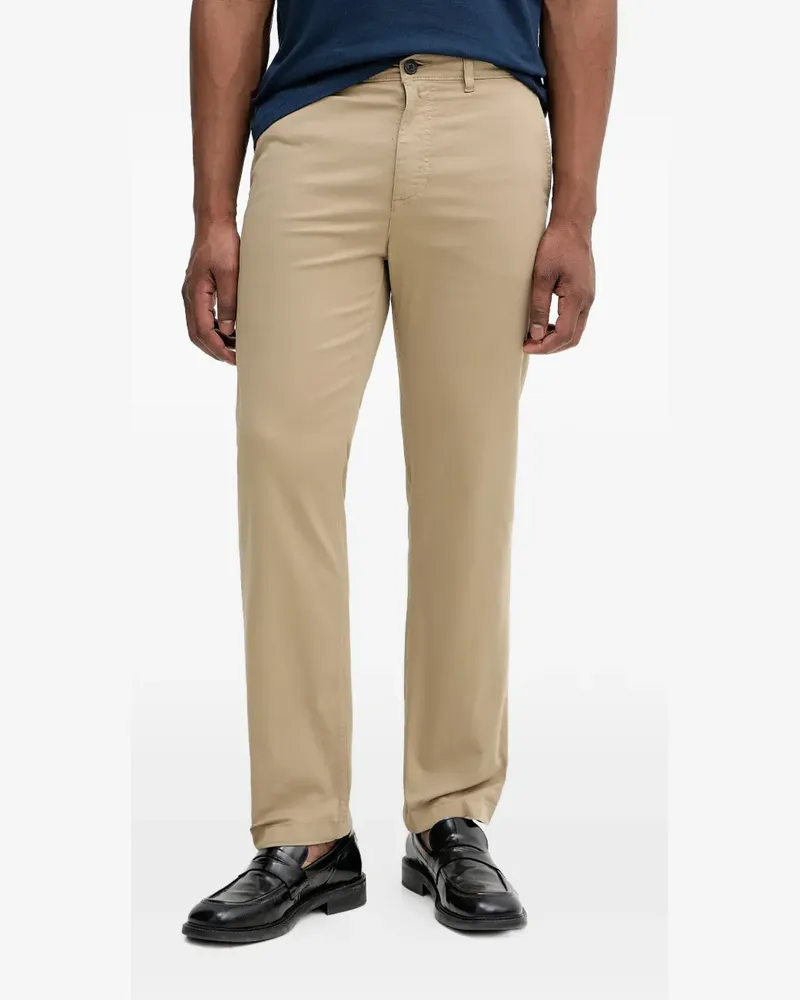 HUGO BOSS regular-fit cotton trousers - Nude Nude