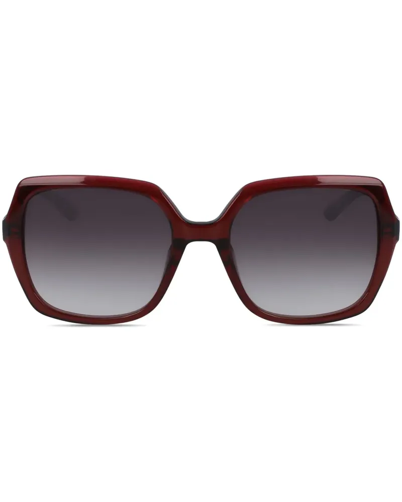 Calvin Klein Sonnenbrille mit eckigem Gestell - Rot Rot