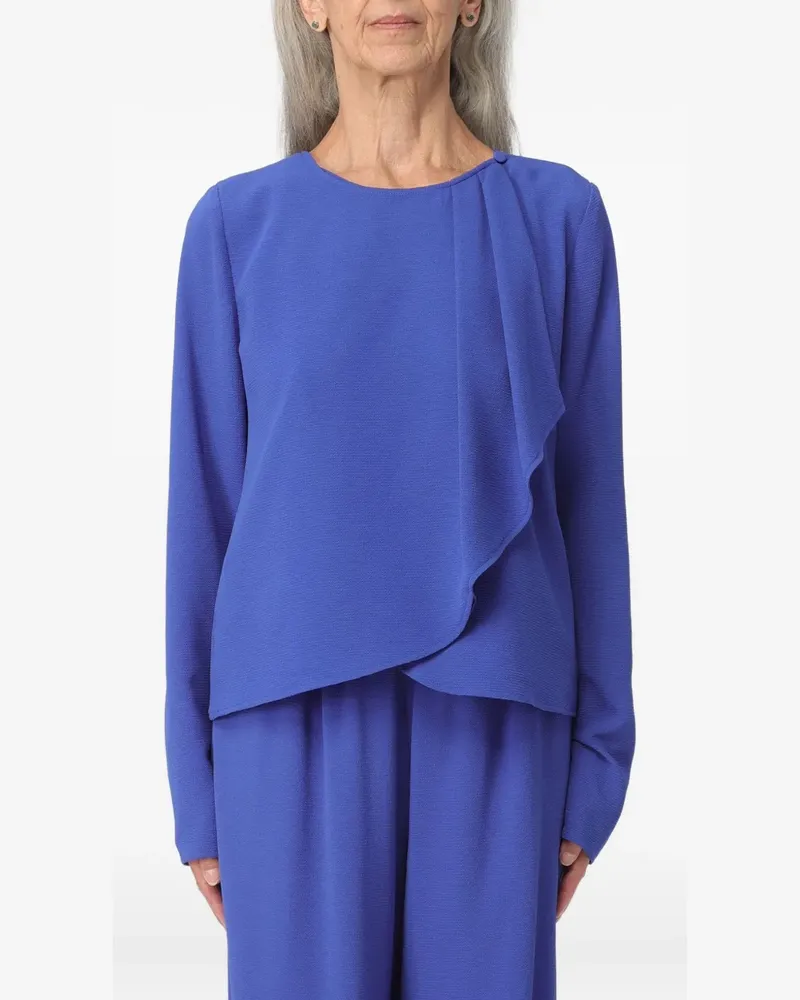 Giorgio Armani Top mit Rüschen - Blau Blau