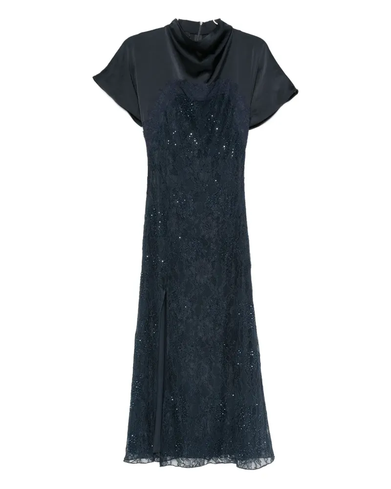 Pinko floral-lace sequin dress - Blau Blau