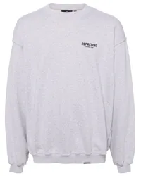 REPRESENT Sweatshirt mit Logo-Print Grau