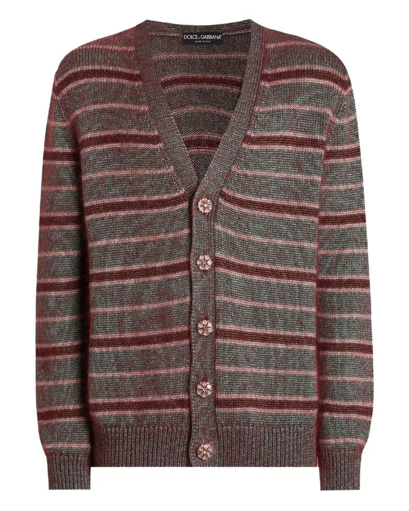 Dolce & Gabbana Gestreifter Cardigan - Grün Grün