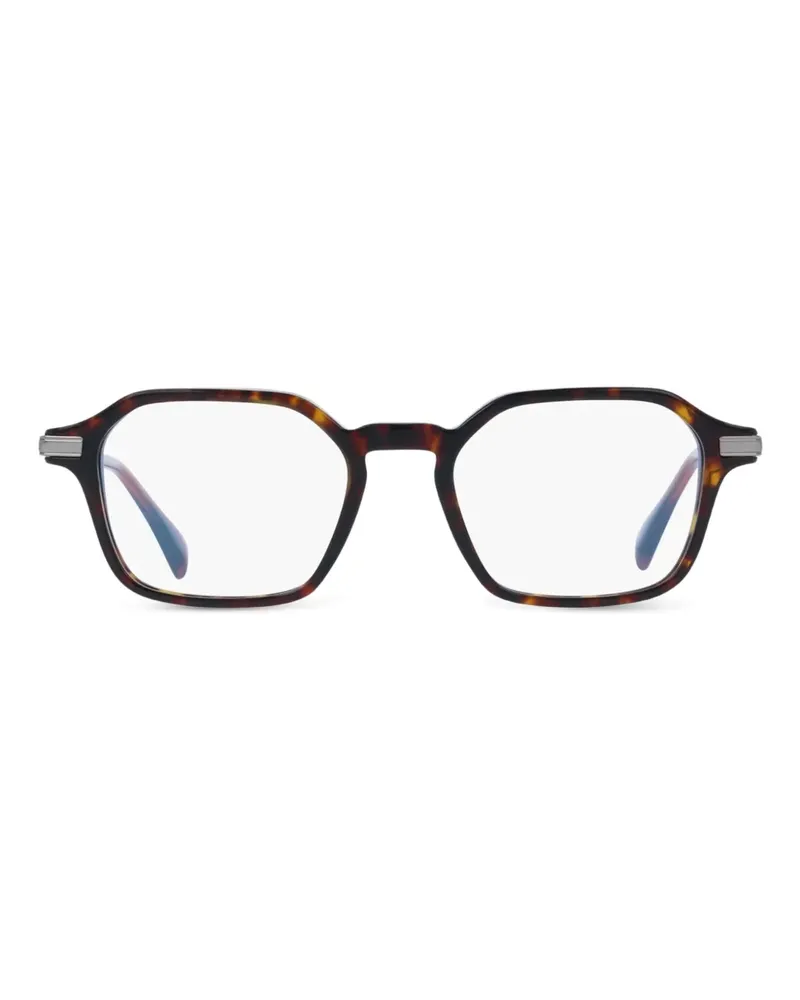 Paul Smith Brille mit geometrischem Gestell - Braun Braun