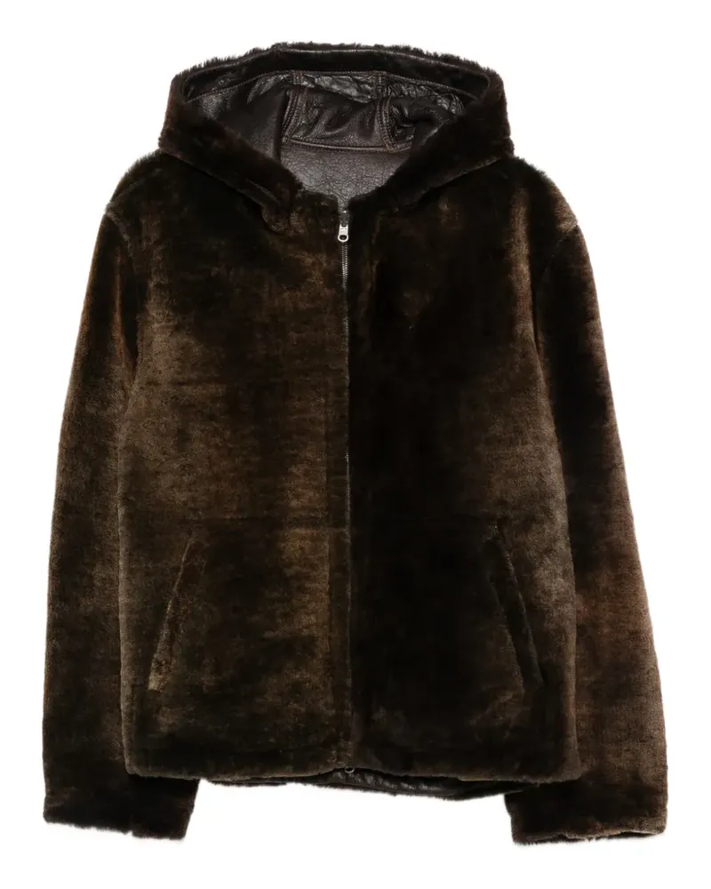 Salvatore Santoro Kapuzenjacke mit Reißverschluss - Braun Braun