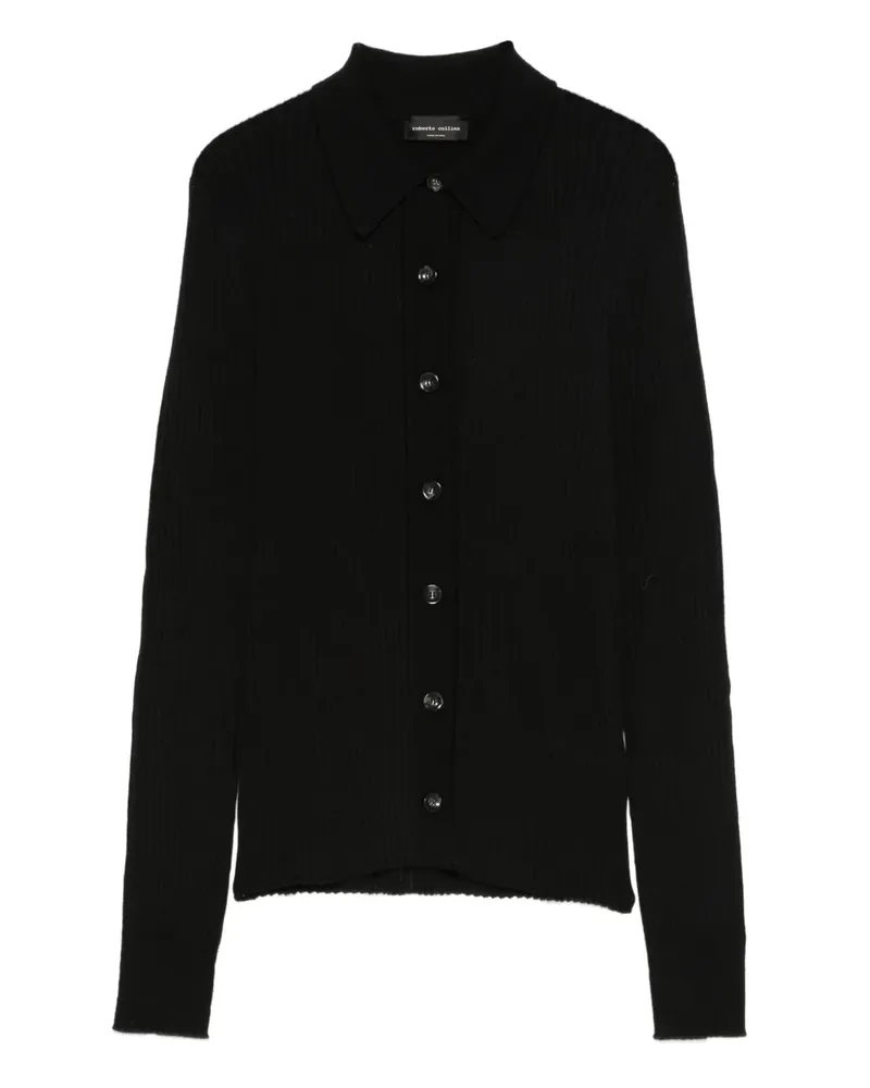 Roberto Collina knitted merino-wool shirt - Schwarz Schwarz