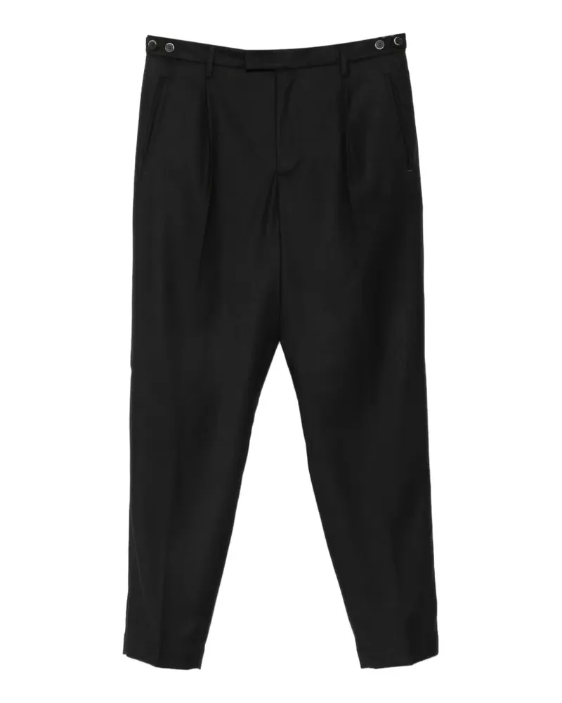 BARENA Straight-Leg-Hose mit Falten - Schwarz Schwarz