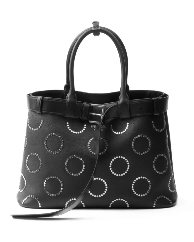 Prada Handtasche mit Nieten - Schwarz Schwarz
