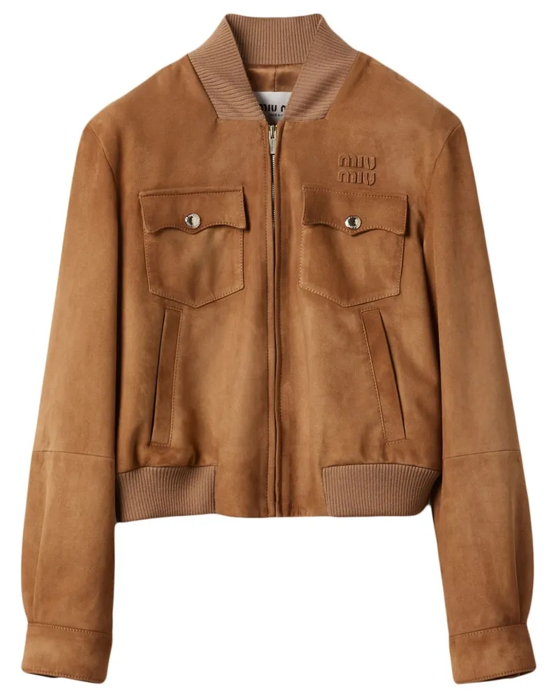 Miu Miu Jacke aus Wildleder - Braun Braun