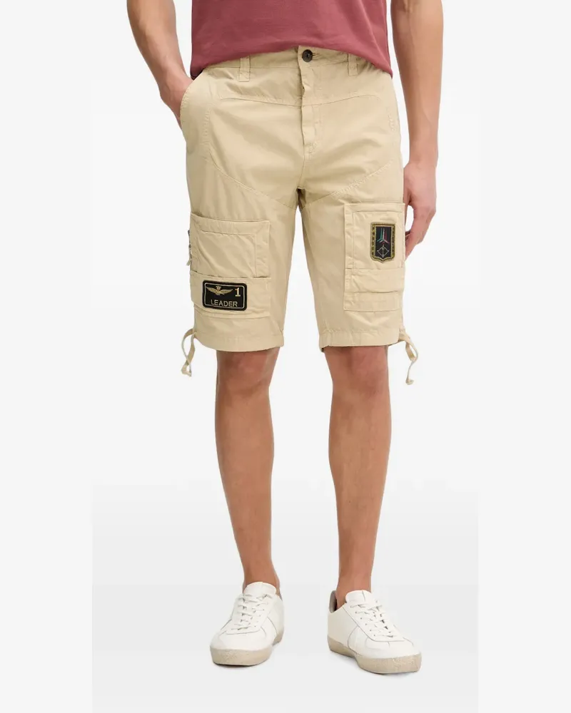 Aeronautica Militare patch-detail cargo shorts - Nude Nude