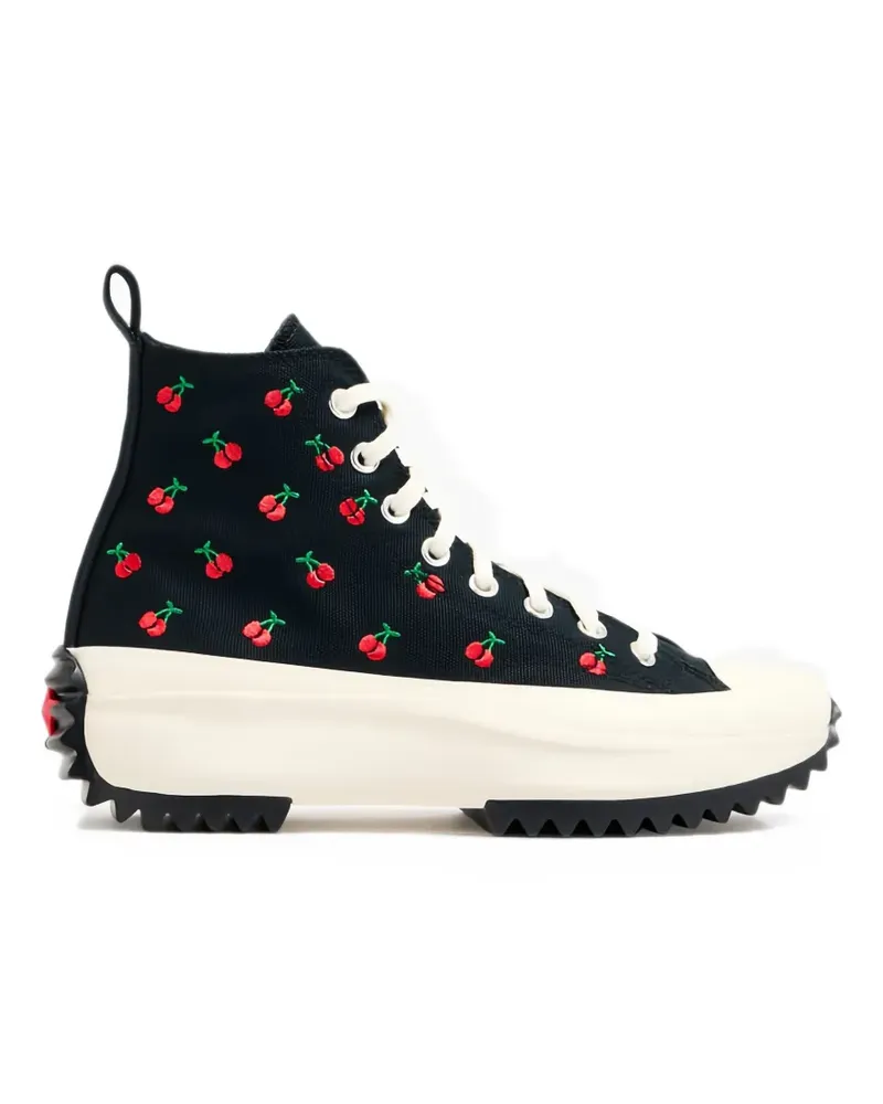 Converse Run Star Hike Sneakers mit Kirschstickerei - Schwarz Schwarz