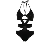 Badeanzug mit Cut-Outs - Schwarz