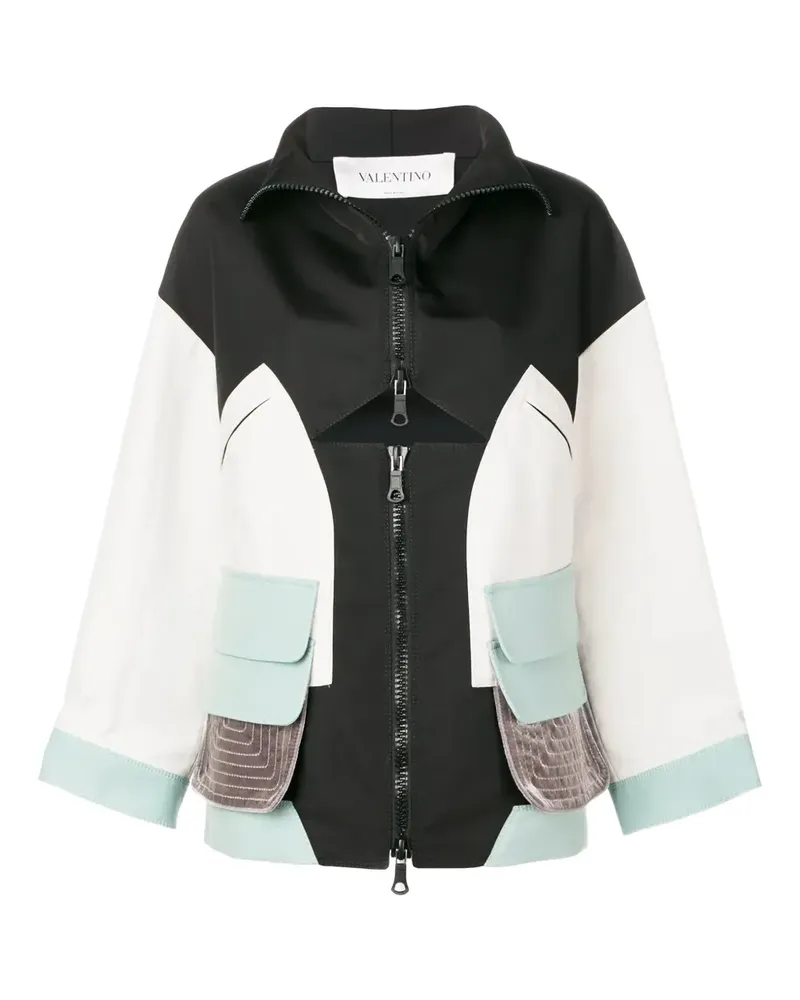 Valentino Garavani Sportjacke mit Kontrasteinsätzen - Schwarz Schwarz