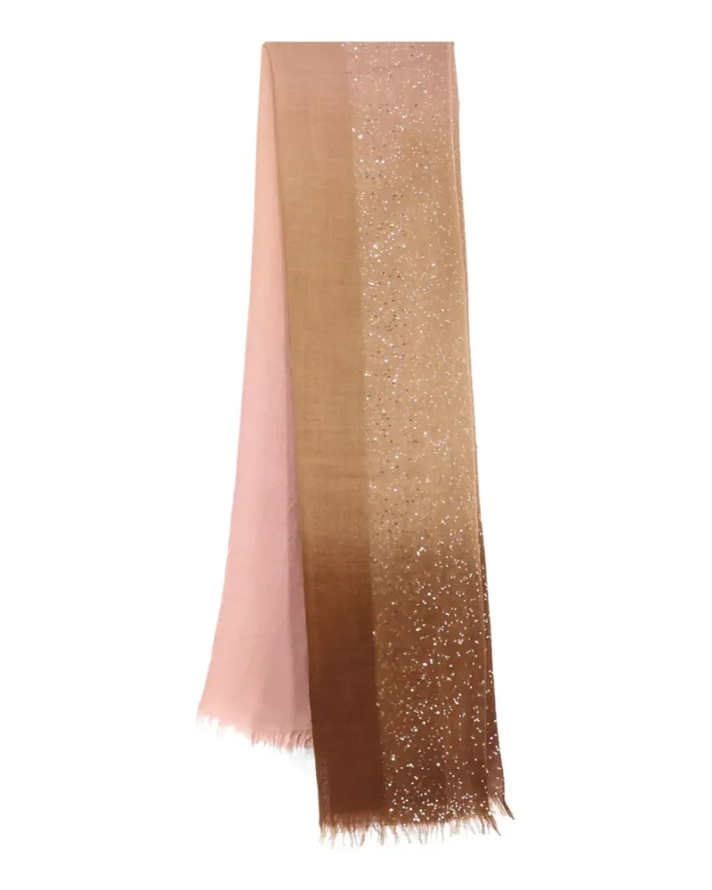 Faliero Sarti sequin-embellished ombré scarf - Braun Braun