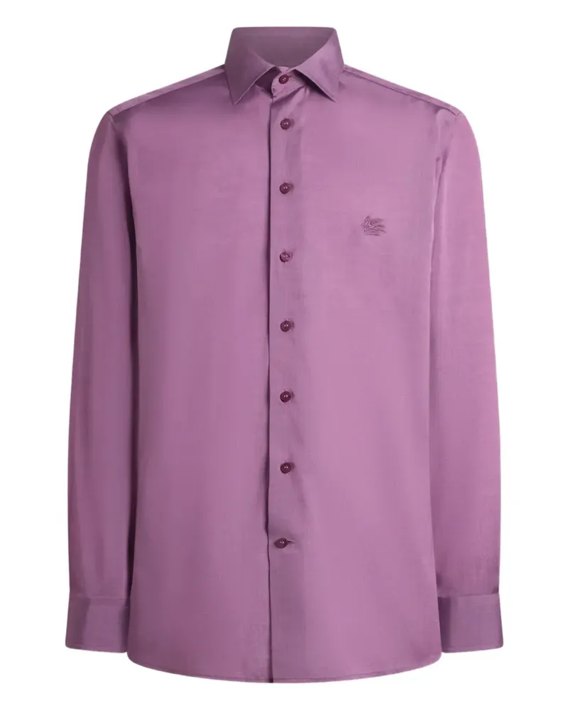 Etro Poloshirt mit Pegaso-Stickerei - Violett Violett