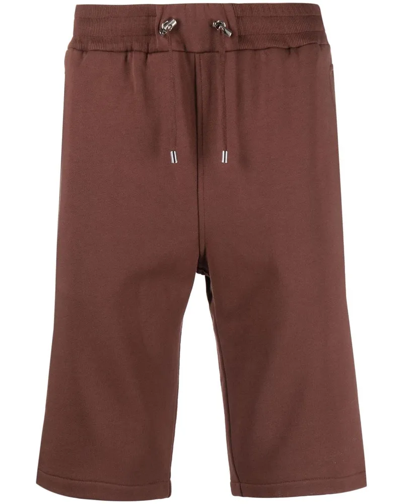 Balmain Joggingshorts mit Logo-Print - Braun Braun