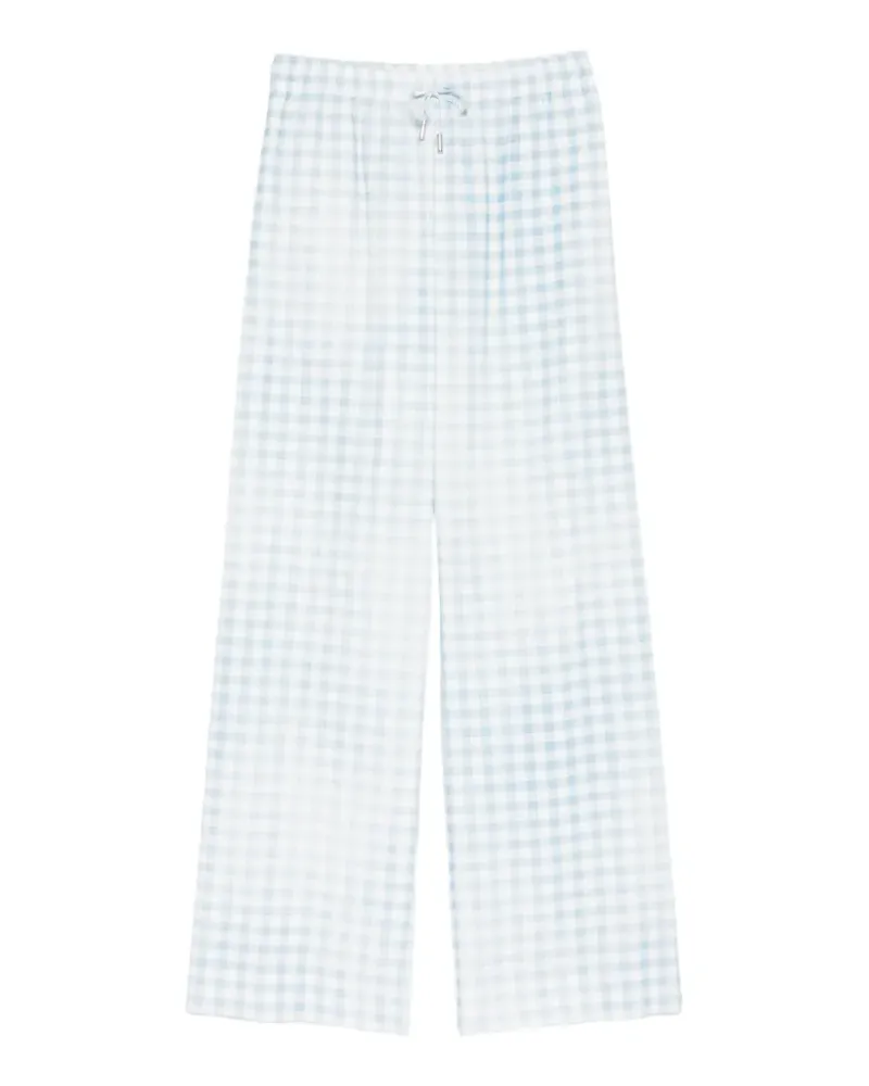 Ermanno Scervino gingham-pattern drawstring trousers - Weiß Weiß