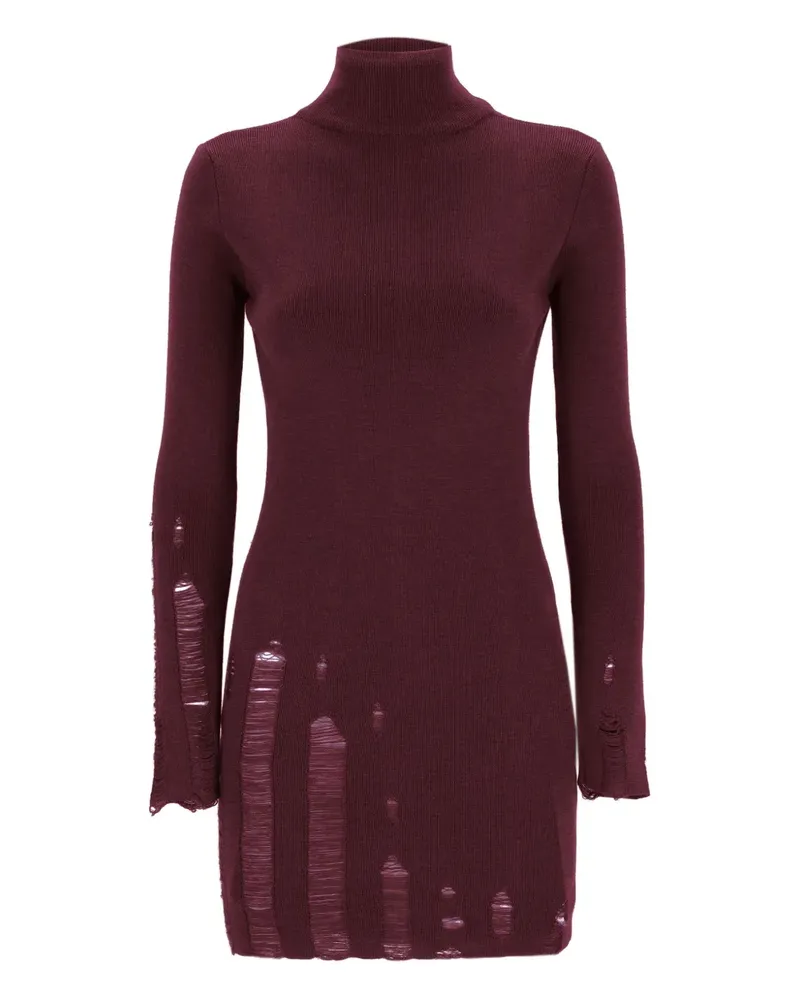 Laneus distressed knitted dress - Violett Violett