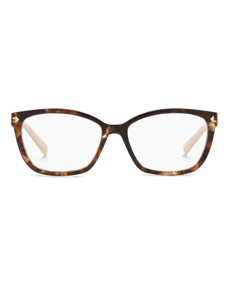 Prada Eckige Brille in Schildpattoptik - Braun Braun