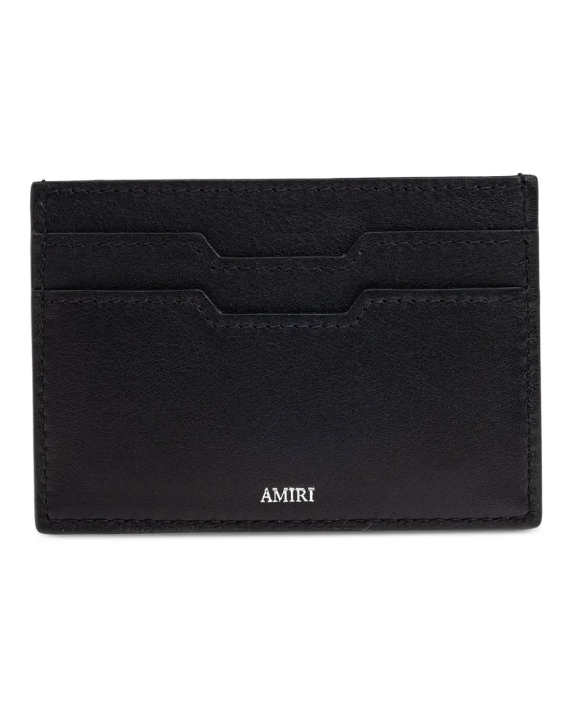 Amiri Kartenetui mit Logo-Verzierung - Schwarz Schwarz
