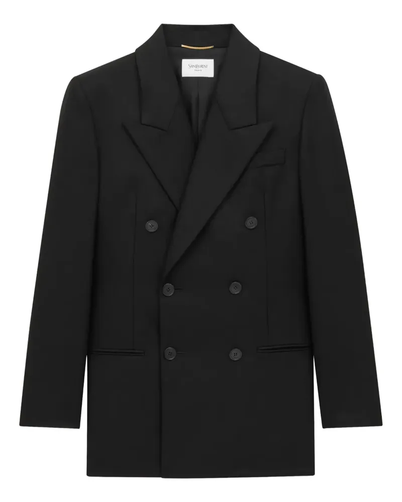 Saint Laurent Doppelreihiges Sakko - Schwarz Schwarz