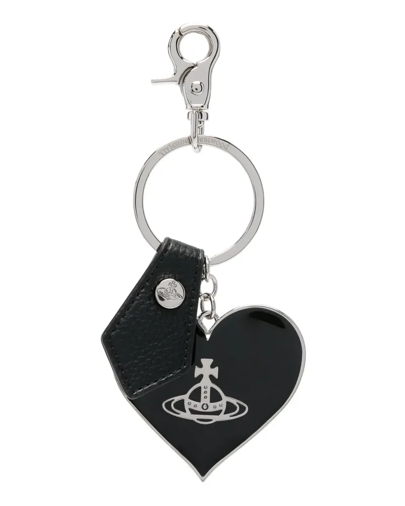 Vivienne Westwood Mirror Heart Orb Schlüsselanhänger - Silber Silber