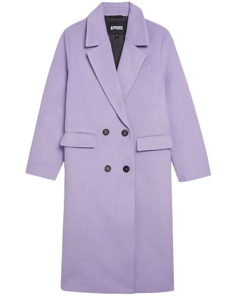 APPARIS Doppelreihiger Mantel - Violett Violett