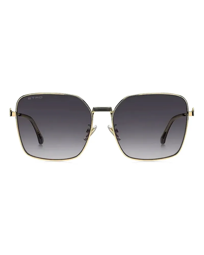 Etro Sonnenbrille mit eckigem Gestell - Gold Gold