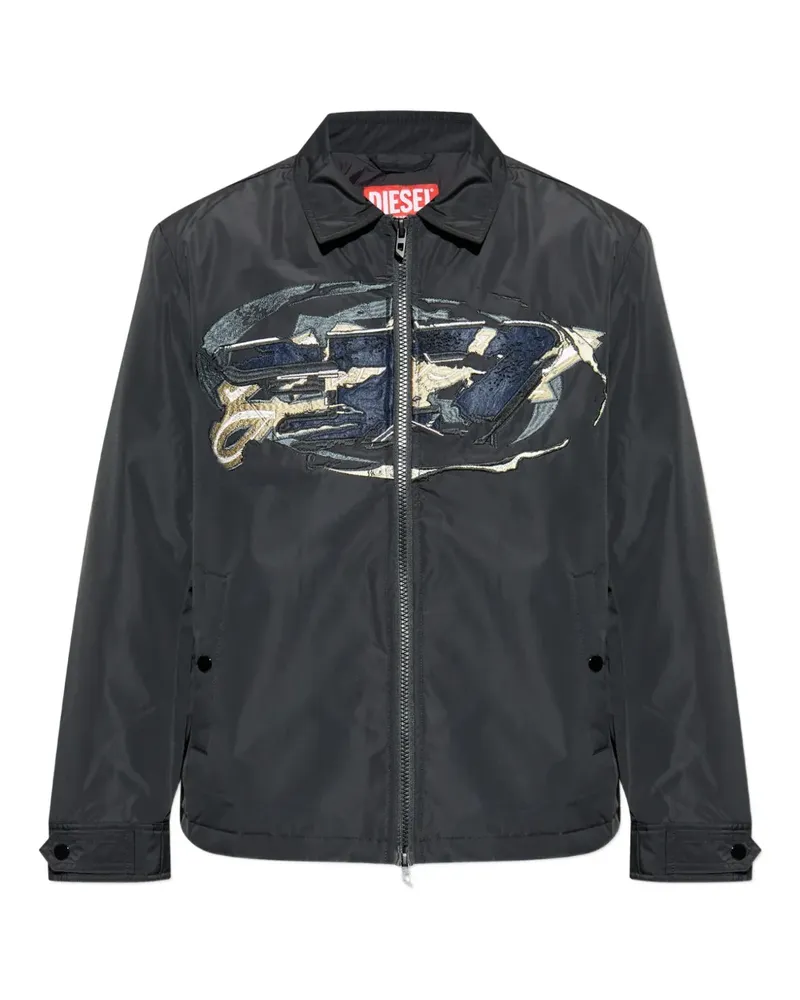Diesel embroidered panel jacket - Schwarz Schwarz