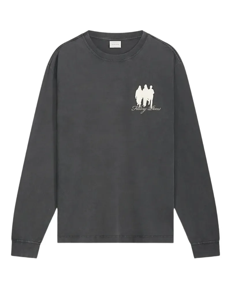 Filling Pieces Generations Langarmshirt mit grafischem Print - Schwarz Schwarz