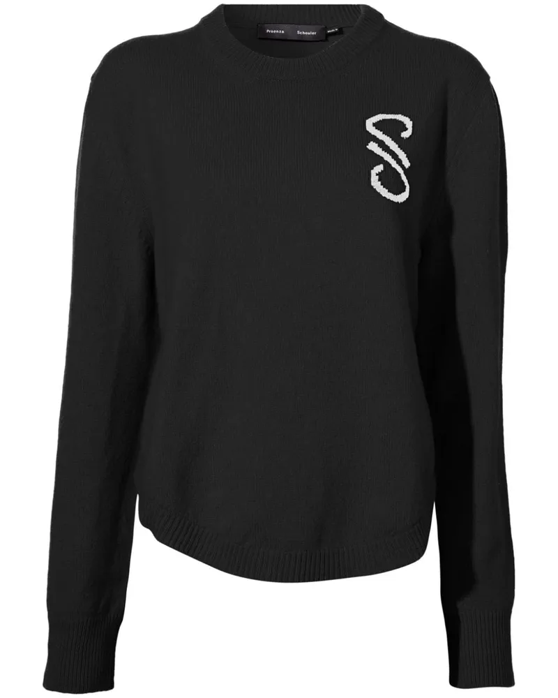 Proenza Schouler Harrison Pullover mit Monogramm-Jacquard - Schwarz Schwarz