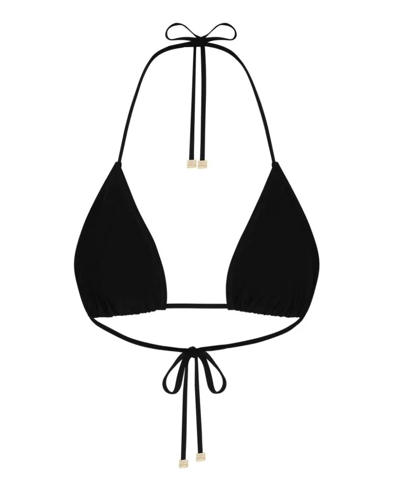 Dolce & Gabbana Klassisches Triangel-Bikinioberteil - Schwarz Schwarz