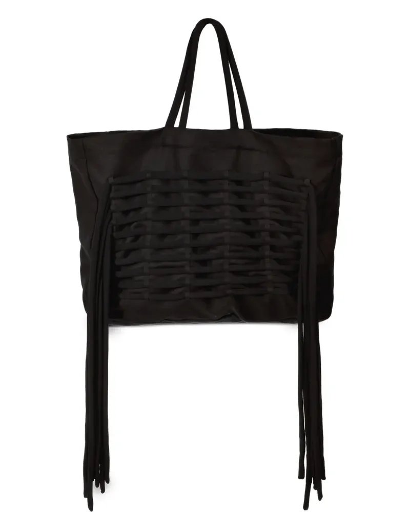 Ioana Ciolacu Große Fringe Handtasche - Schwarz Schwarz