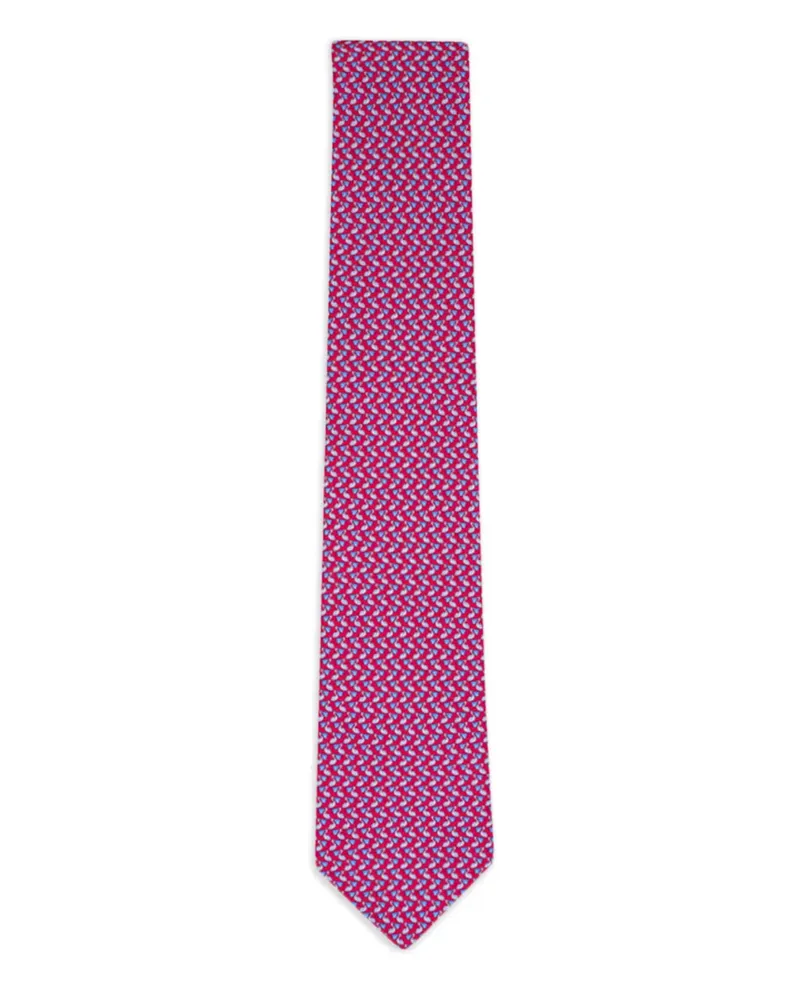 Ferragamo pilican-pattern tie - Rot Rot
