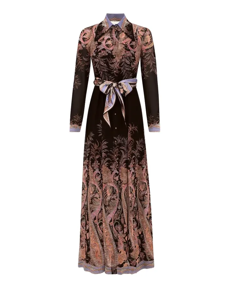 Zimmermann Alchemy paisley-print belted maxi dress - Schwarz Schwarz