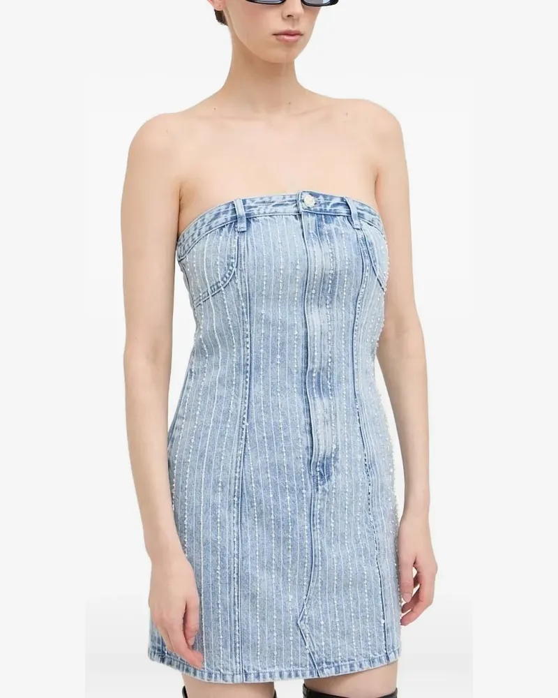 Miss Sixty Minikleid mit Perlen - Blau Blau