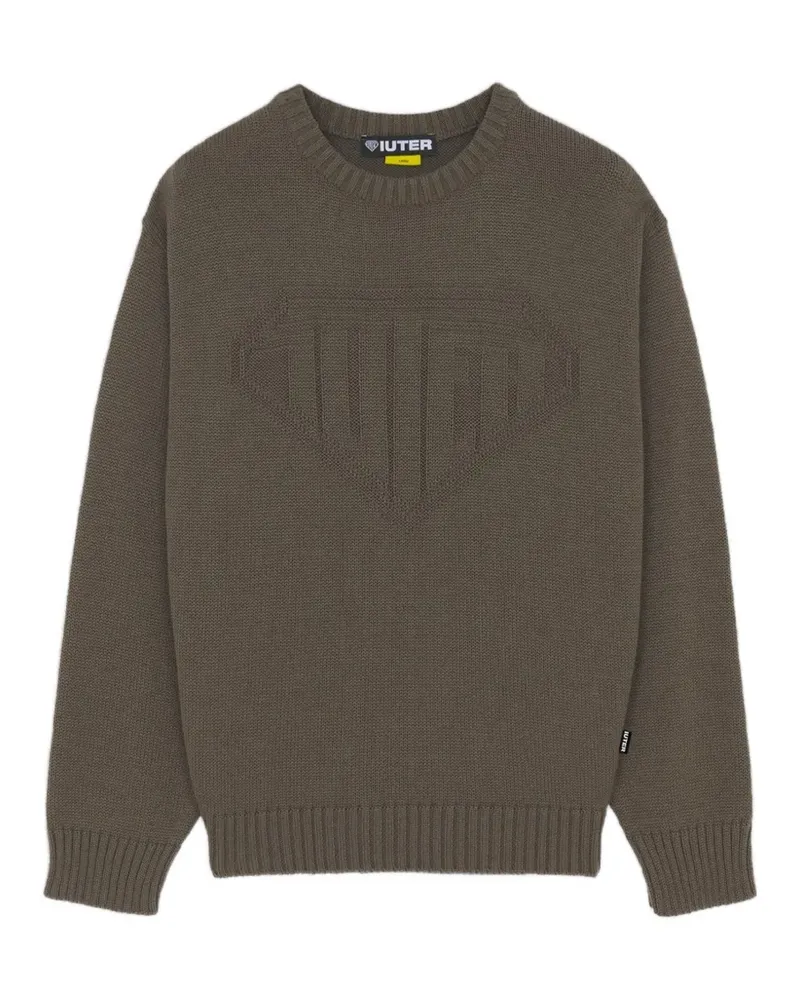Iuter Links logo-knit sweater - Braun Braun