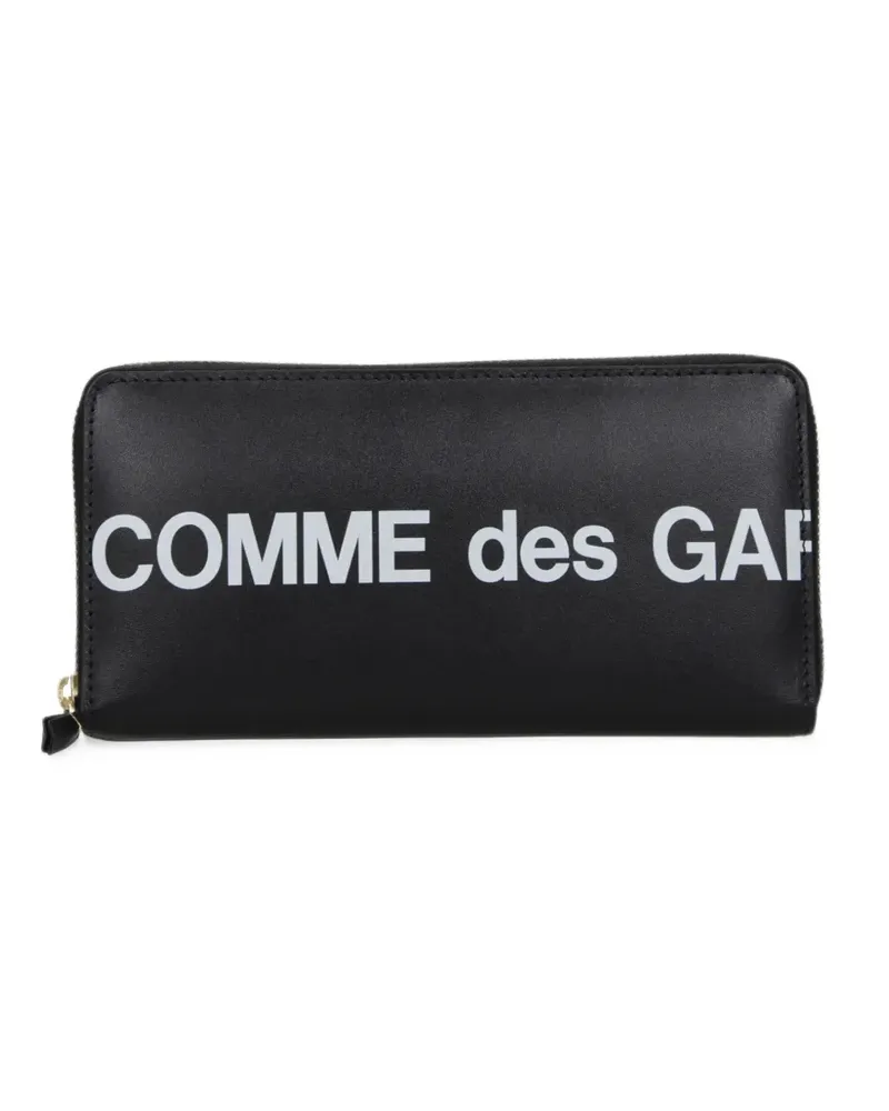 Comme des Garçons logo-print leather wallet - Schwarz Schwarz