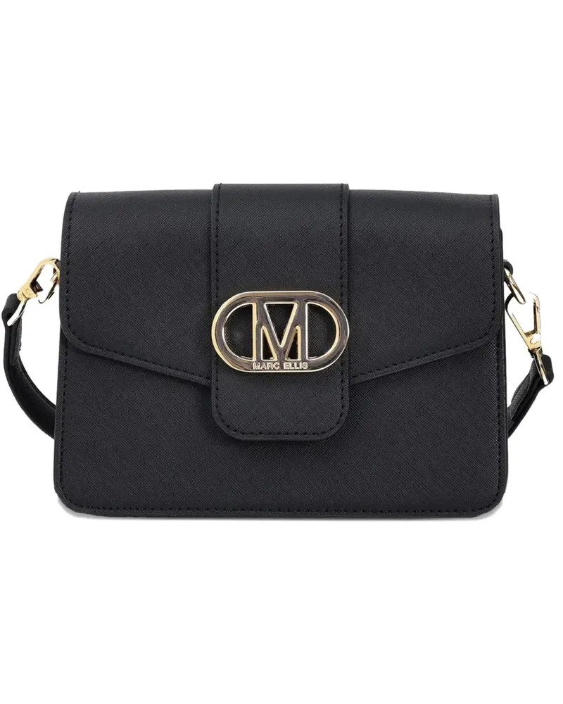 MARC ELLIS Umhängetasche mit Logo-Schild - Schwarz Schwarz
