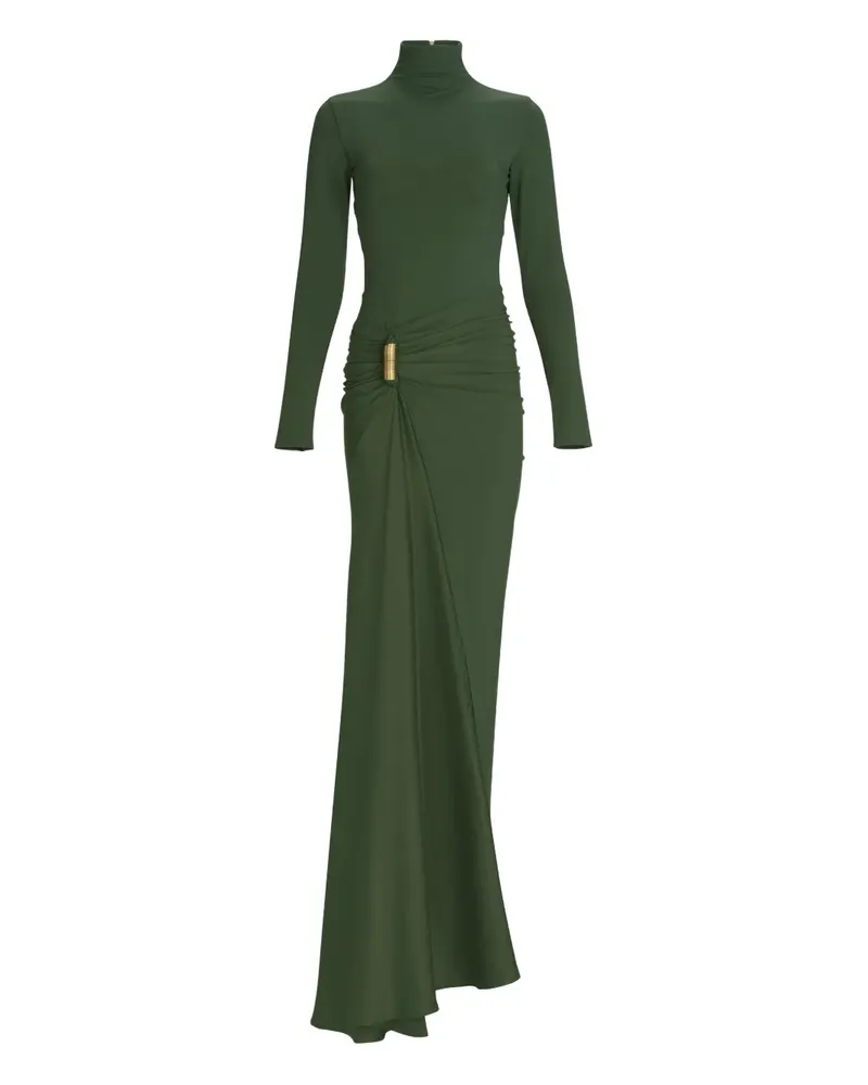Silvia Tcherassi Lena mock-neck maxi dress - Grün Grün