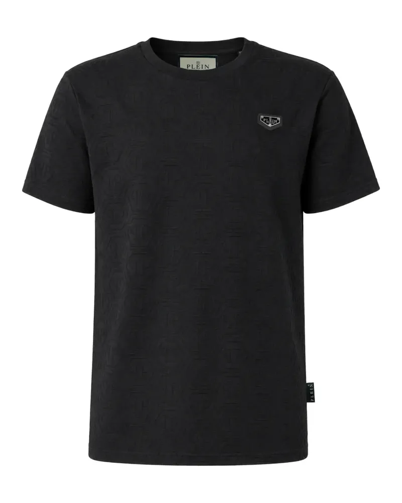 Philipp Plein T-Shirt mit Monogramm - Schwarz Schwarz