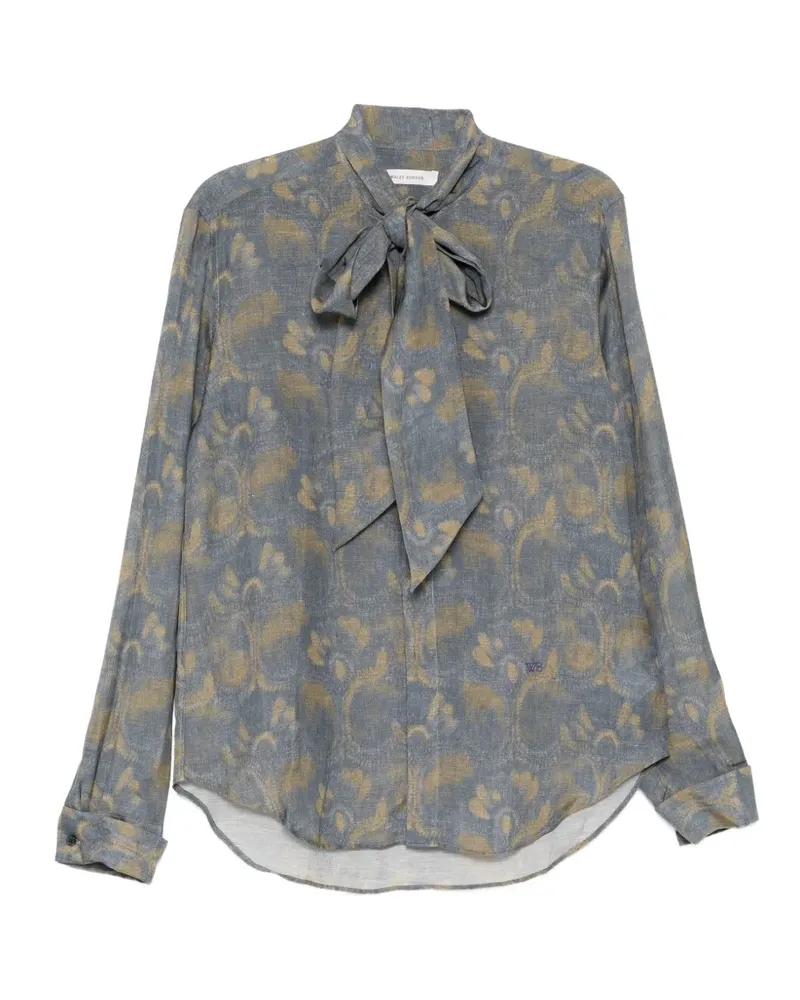 Wales Bonner Flora shirt - Blau Blau