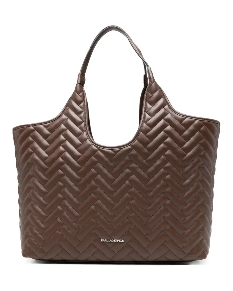 Karl Lagerfeld K/Brick quilted tote bag - Braun Braun