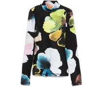 Oberteil mit Stehkragen - Schwarz