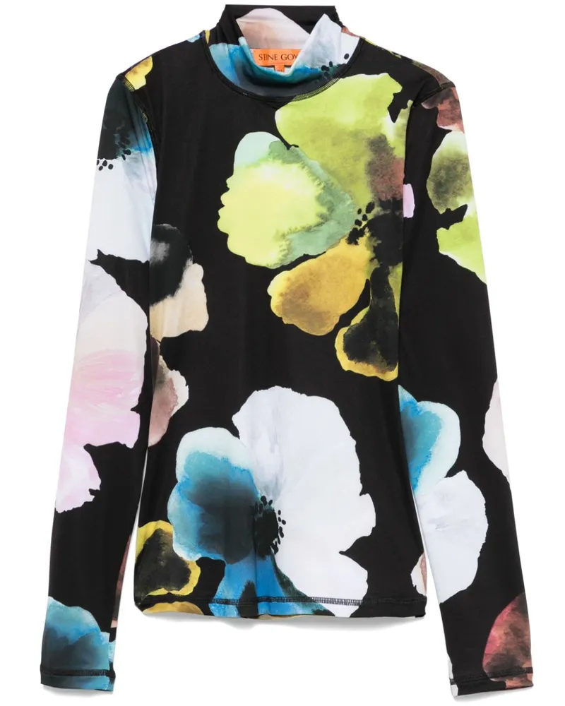 Stine Goya Oberteil mit Stehkragen - Schwarz Schwarz