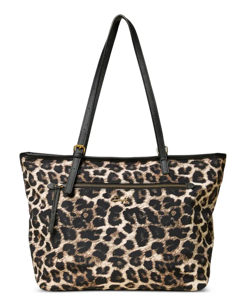 Twin-Set Tote Bag mit Leopardenprint - Nude Nude